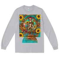 Moon Dust i hate everyone but coffee helps western skeleton coffee sunflowers 12 Long Sleeve Tee - Artiststas