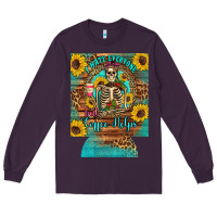 Plum i hate everyone but coffee helps western skeleton coffee sunflowers 12 Long Sleeve Tee - Artiststas