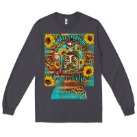 Smoke i hate everyone but coffee helps western skeleton coffee sunflowers 12 Long Sleeve Tee - Artiststas