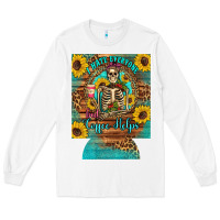 White i hate everyone but coffee helps western skeleton coffee sunflowers 12 Long Sleeve Tee - Artiststas