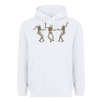 White dancing skeletons Heavyweight Hoodie - MaliasSmallBusiness
