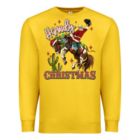 Lemon howdy christmas cowboy santa Premium Sweatshirt - MaliasSmallBusiness