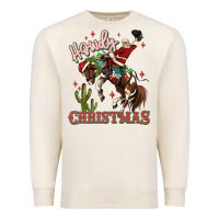 Sandshell howdy christmas cowboy santa Premium Sweatshirt - MaliasSmallBusiness