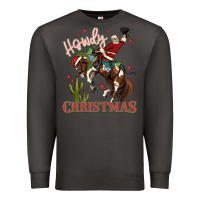 Smoke howdy christmas cowboy santa Premium Sweatshirt - MaliasSmallBusiness