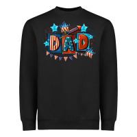 Black American Dad  4th of july Heavyweight Sweatshirt - CowGirlArtShop