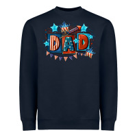 Navy American Dad  4th of july Heavyweight Sweatshirt - CowGirlArtShop