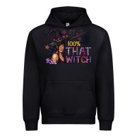 Black 100% That Witch Black Afro Witch Urban Hoodie - texasbilliewilder