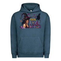 Pigment Midnight Navy 100% That Witch Black Afro Witch Urban Hoodie - texasbilliewilder