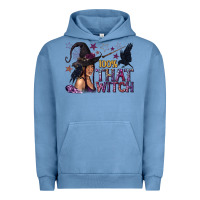 Pigment Pebble Blue 100% That Witch Black Afro Witch Urban Hoodie - texasbilliewilder