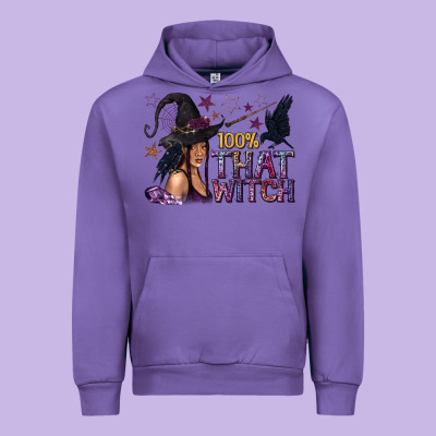 100% That Witch Black Afro Witch Urban Hoodie Designed By Texasbilliewilder