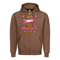 Chestnut world's best mother ever Zipper Hoodie - Jasminsmagicworld