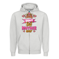 Dove Grey world's best mother ever Zipper Hoodie - Jasminsmagicworld