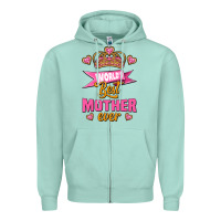 Seafoam world's best mother ever Zipper Hoodie - Jasminsmagicworld