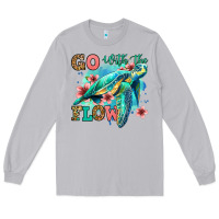 Moon Dust go with the flow floral turtle Long Sleeve Tee - Jasminsmagicworld