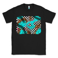 Black race day turquoise background Classic Tee - AdoDesignShop