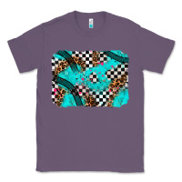 Lavender race day turquoise background Classic Tee - AdoDesignShop