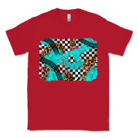 Red race day turquoise background Classic Tee - AdoDesignShop