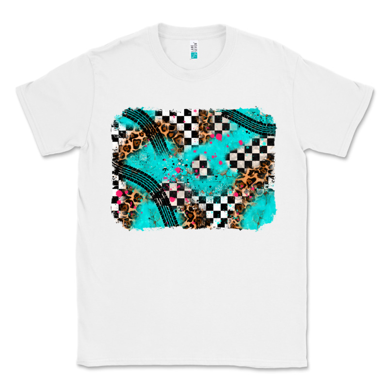 Race Day Turquoise Background Classic Tee by AdoDesignShop | Teevron