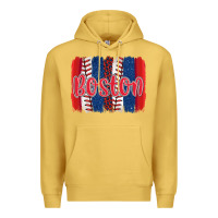 Antique Gold boston baseball team spirit brushstrokes Premium Hoodie - Artiststas
