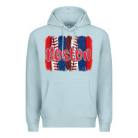 Blue Mist boston baseball team spirit brushstrokes Premium Hoodie - Artiststas