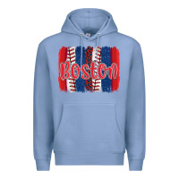 Colony Blue boston baseball team spirit brushstrokes Premium Hoodie - Artiststas