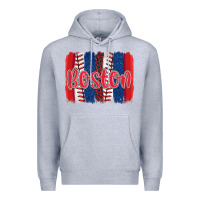 Heather Grey boston baseball team spirit brushstrokes Premium Hoodie - Artiststas