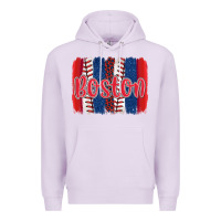 Lilac boston baseball team spirit brushstrokes Premium Hoodie - Artiststas
