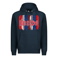 Navy boston baseball team spirit brushstrokes Premium Hoodie - Artiststas