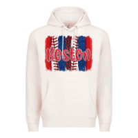 Pale Pink boston baseball team spirit brushstrokes Premium Hoodie - Artiststas