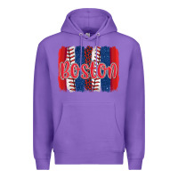 Purple boston baseball team spirit brushstrokes Premium Hoodie - Artiststas