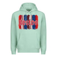 Seafoam boston baseball team spirit brushstrokes Premium Hoodie - Artiststas