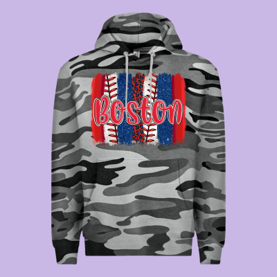 Boston Baseball Team Spirit Brushstrokes Premium Hoodie Designed By Artiststas