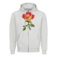 Dove Grey Ketchup And Mustard Rose Zipper Hoodie - LillyAllenDesigns
