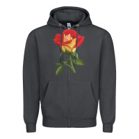 Smoke Ketchup And Mustard Rose Zipper Hoodie - LillyAllenDesigns