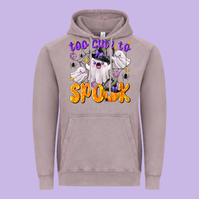 Too Cute To Spook Vintage Hoodie Designed By Texasbilliewilder