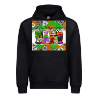 Black Halloween Coffee Cups Urban Hoodie - texasbilliewilder