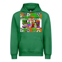 Emerald Halloween Coffee Cups Urban Hoodie - texasbilliewilder
