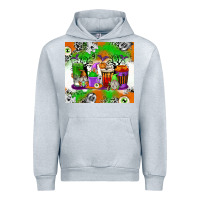 Heather Grey Halloween Coffee Cups Urban Hoodie - texasbilliewilder