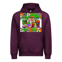 Mauve Wine Halloween Coffee Cups Urban Hoodie - texasbilliewilder