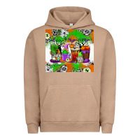 Pigment Burro Halloween Coffee Cups Urban Hoodie - texasbilliewilder