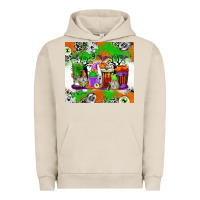 Pigment French Oak Halloween Coffee Cups Urban Hoodie - texasbilliewilder