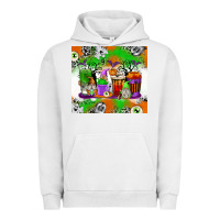 Pigment Lunar Rock Halloween Coffee Cups Urban Hoodie - texasbilliewilder