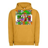 Pigment Peanut Butter Halloween Coffee Cups Urban Hoodie - texasbilliewilder