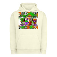 Pigment Pistachio Halloween Coffee Cups Urban Hoodie - texasbilliewilder