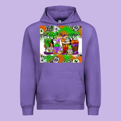 Halloween Coffee Cups Urban Hoodie Designed By Texasbilliewilder