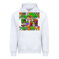 White Halloween Coffee Cups Urban Hoodie - texasbilliewilder
