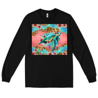 Black floral turtle Long Sleeve Tee - Jasminsmagicworld