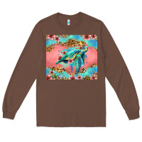 Chestnut floral turtle Long Sleeve Tee - Jasminsmagicworld