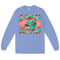 Colony Blue floral turtle Long Sleeve Tee - Jasminsmagicworld