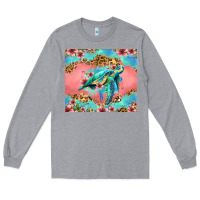 Heather Grey floral turtle Long Sleeve Tee - Jasminsmagicworld